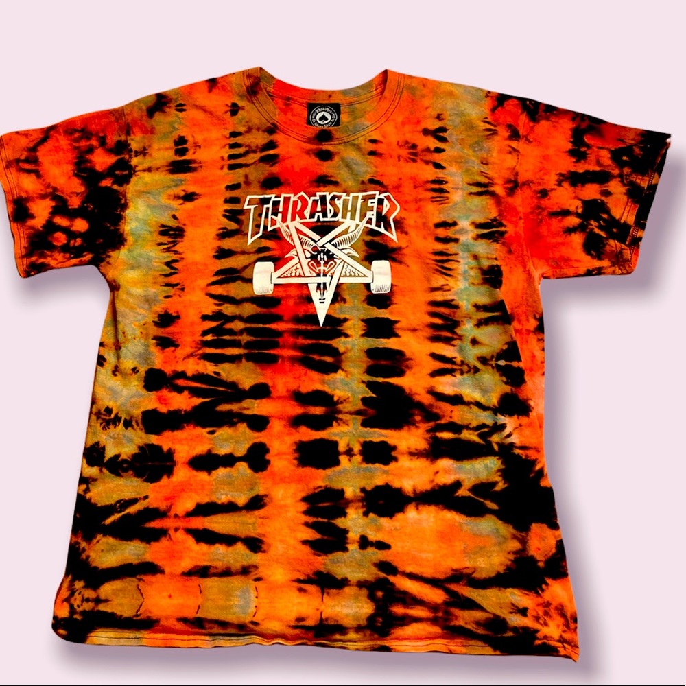 Authentic Thrasher custom X-RAY tie dye tee.